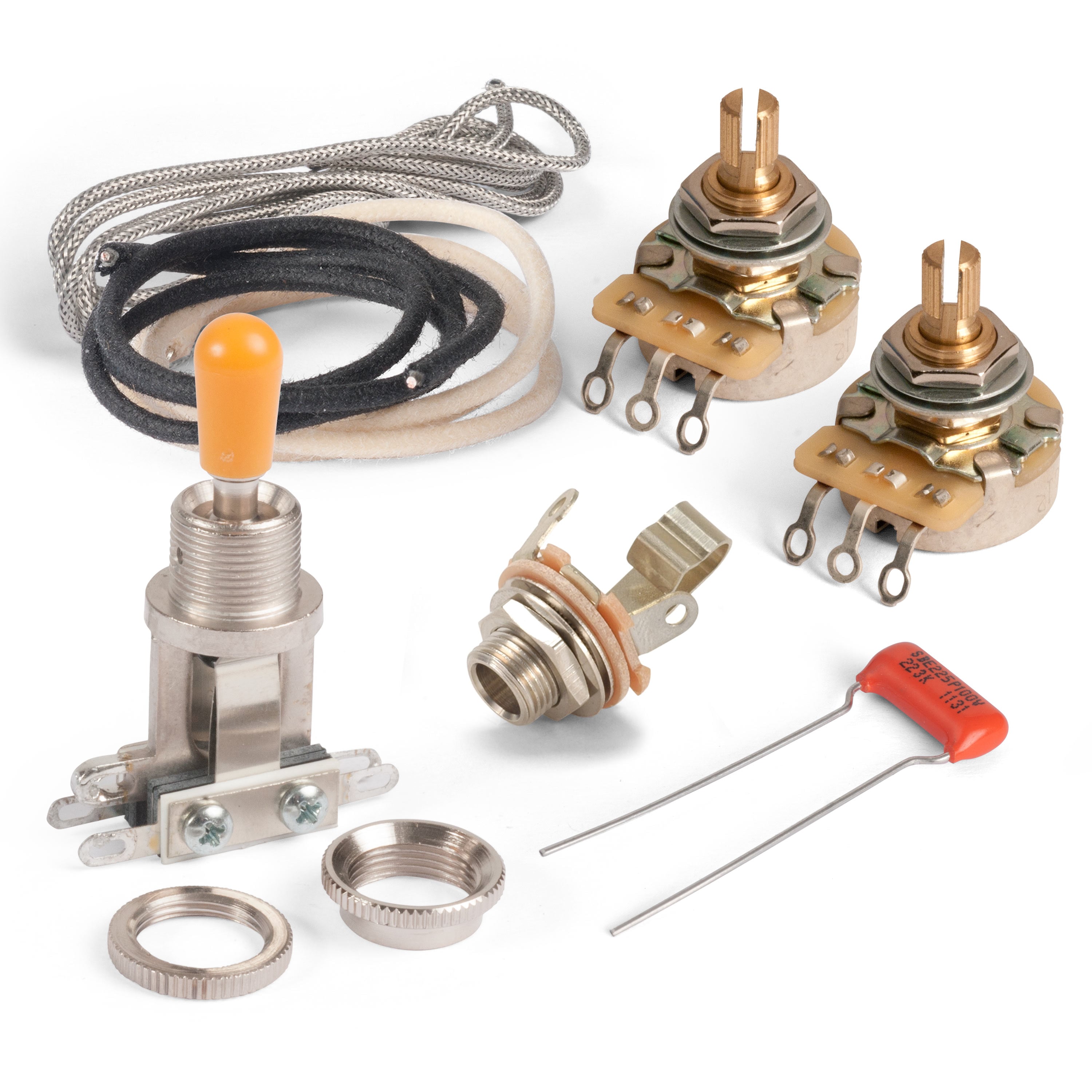 Premium Wiring Kit for 2-pickups with Toggle Switch