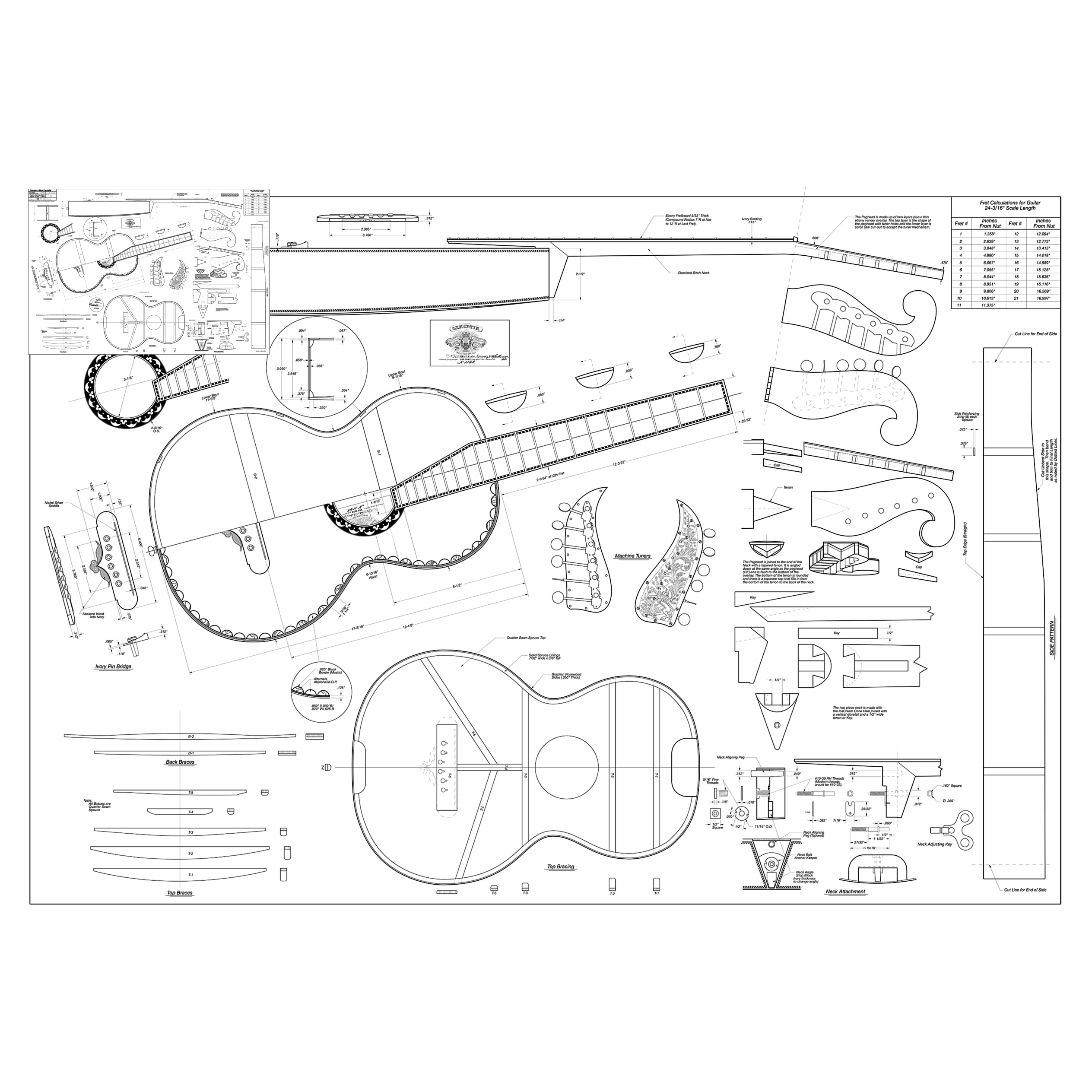 Austro-German Martin Guitar Plan