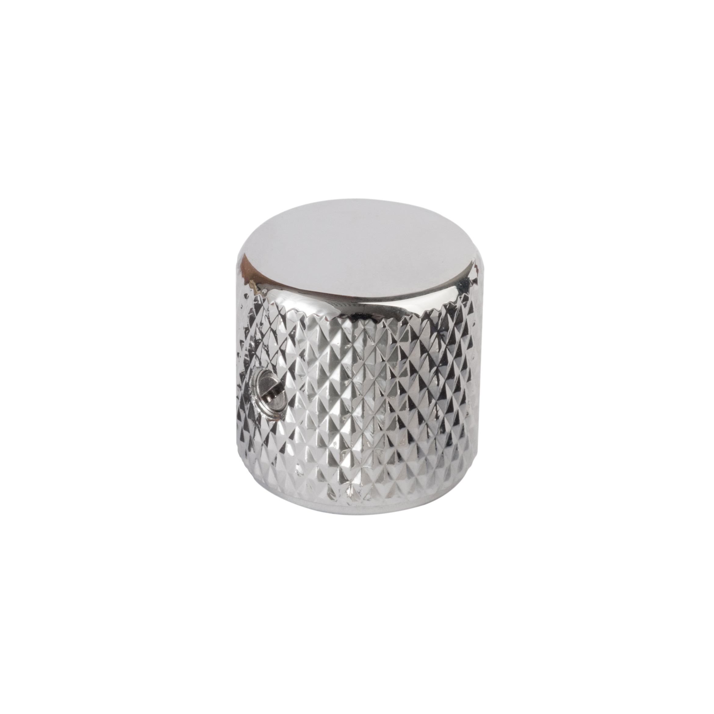 Flat-top Knob, Chrome, 1/4" shaft