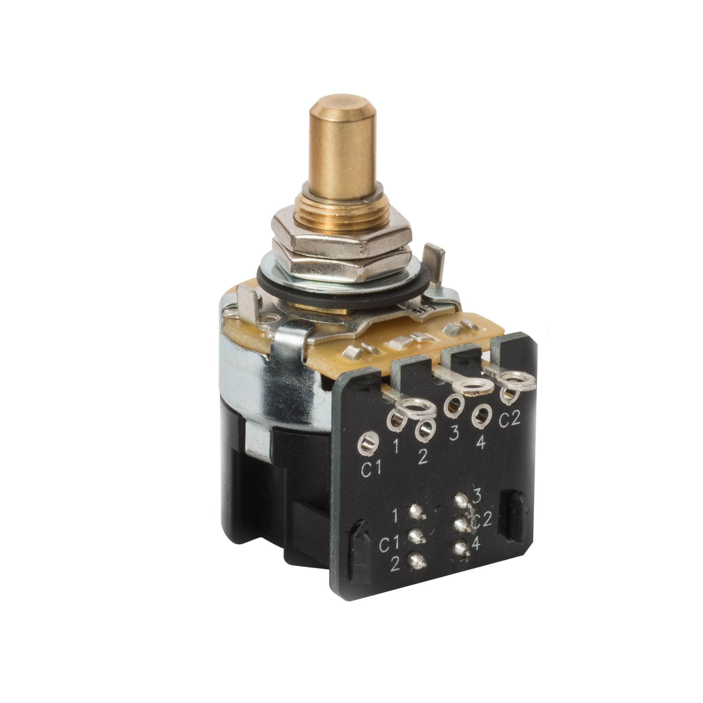 CTS Push-pull Pots, DPDT, Solid shaft, 250K-ohm (CTS #450S 3909)