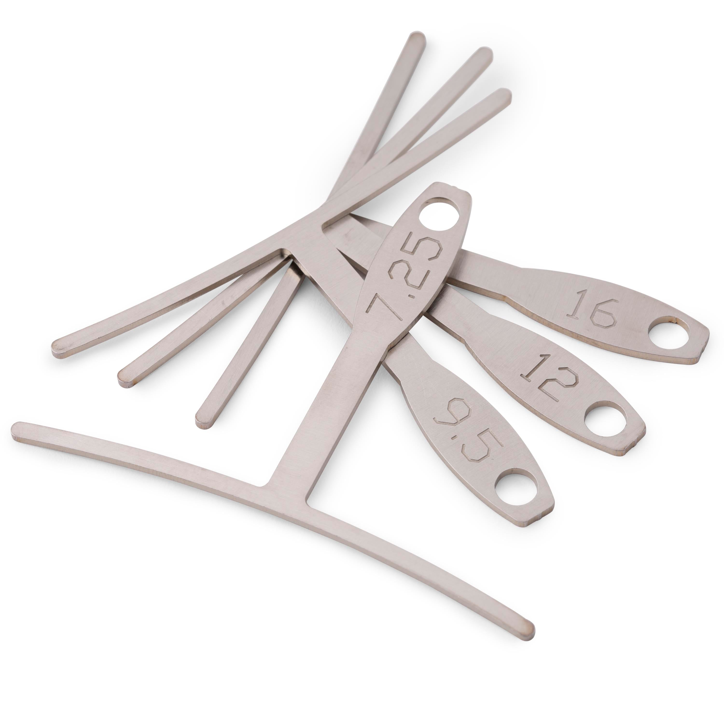 Understring Radius Gauges, Standard width, set of 4