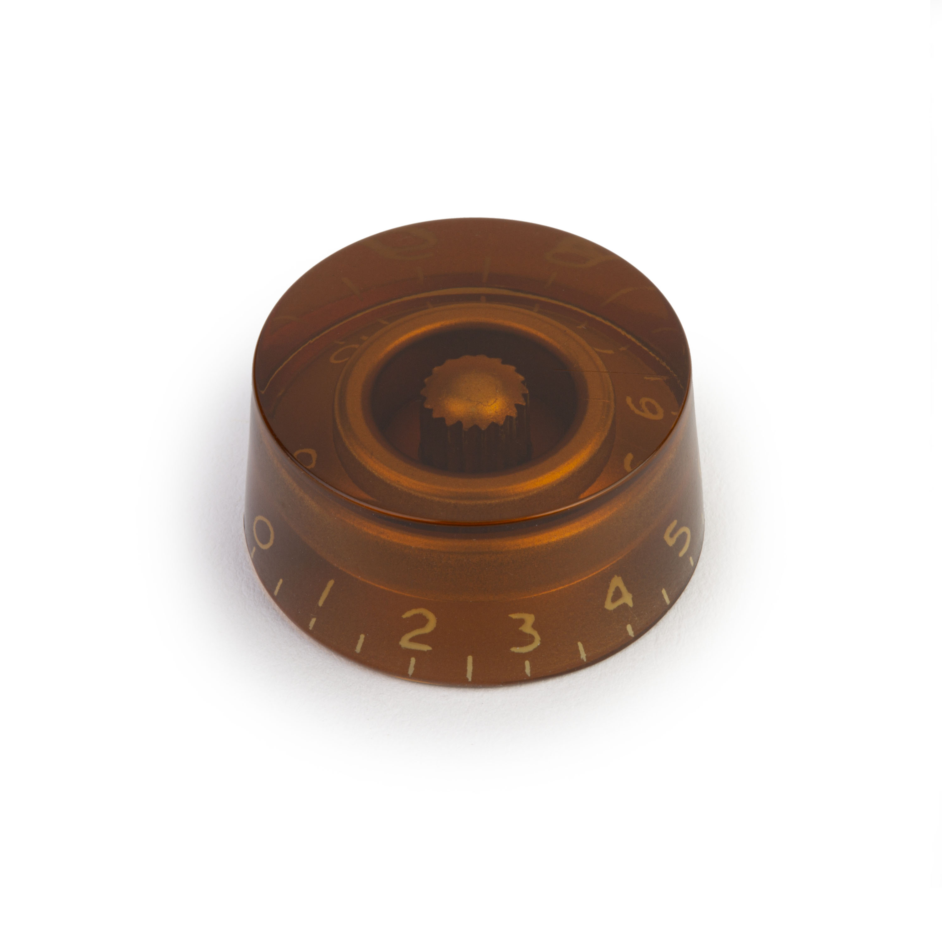 Speed Knob, Amber, for fine-knurled pot shaft (CTS)