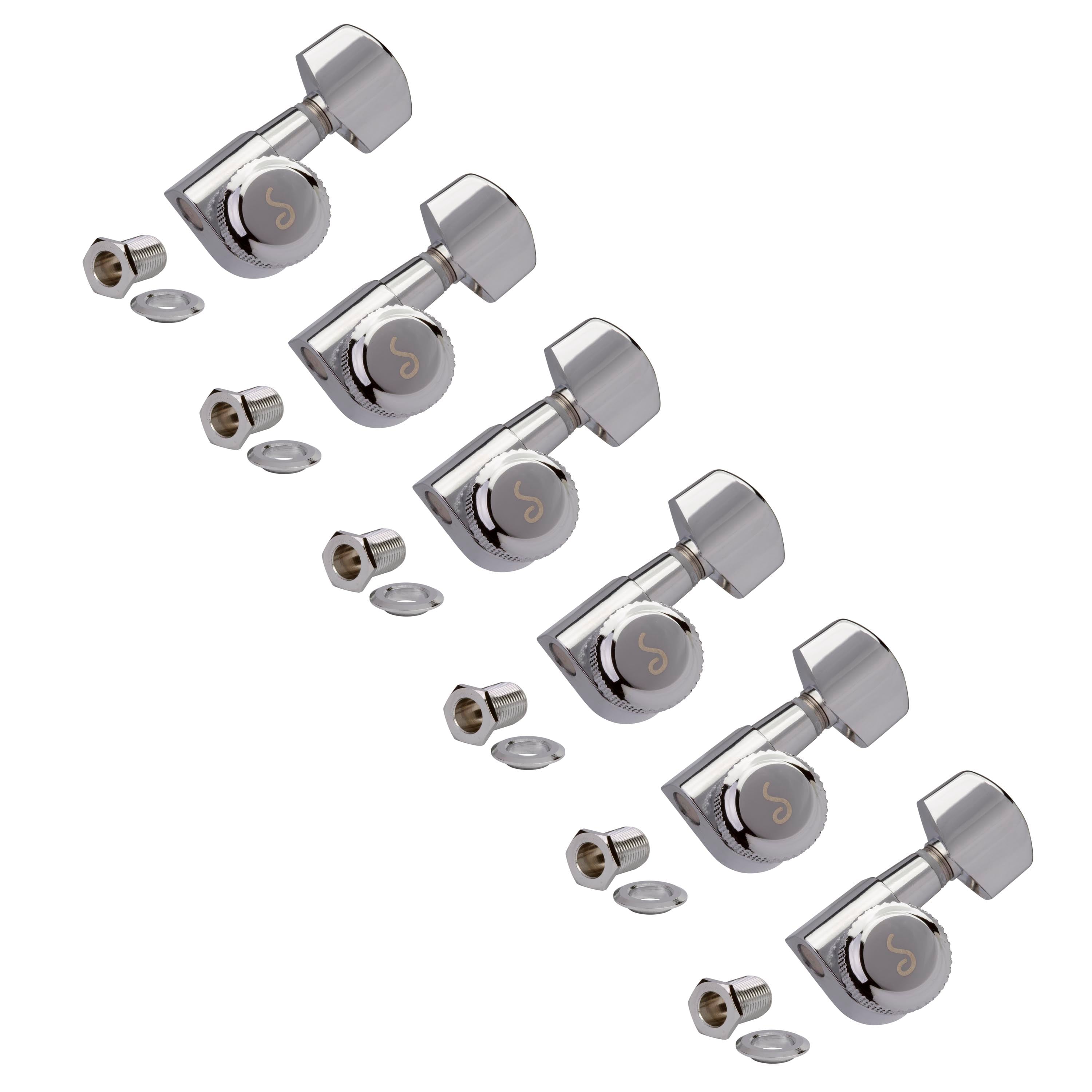 Schaller Locking 6-In-Line Guitar Machines, Chrome