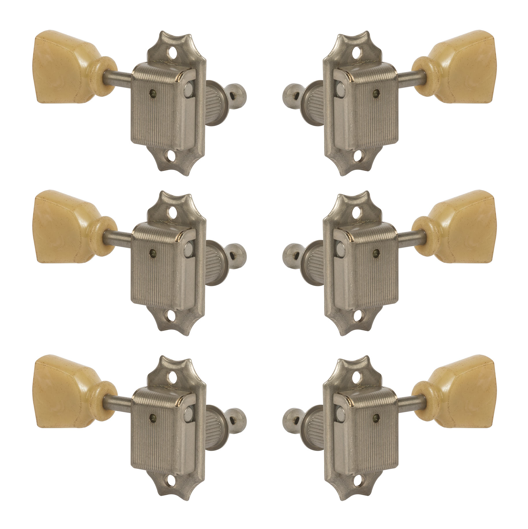 Gotoh Vintage Keystone-style 3+3 Tuning Machines, Relic Nickel