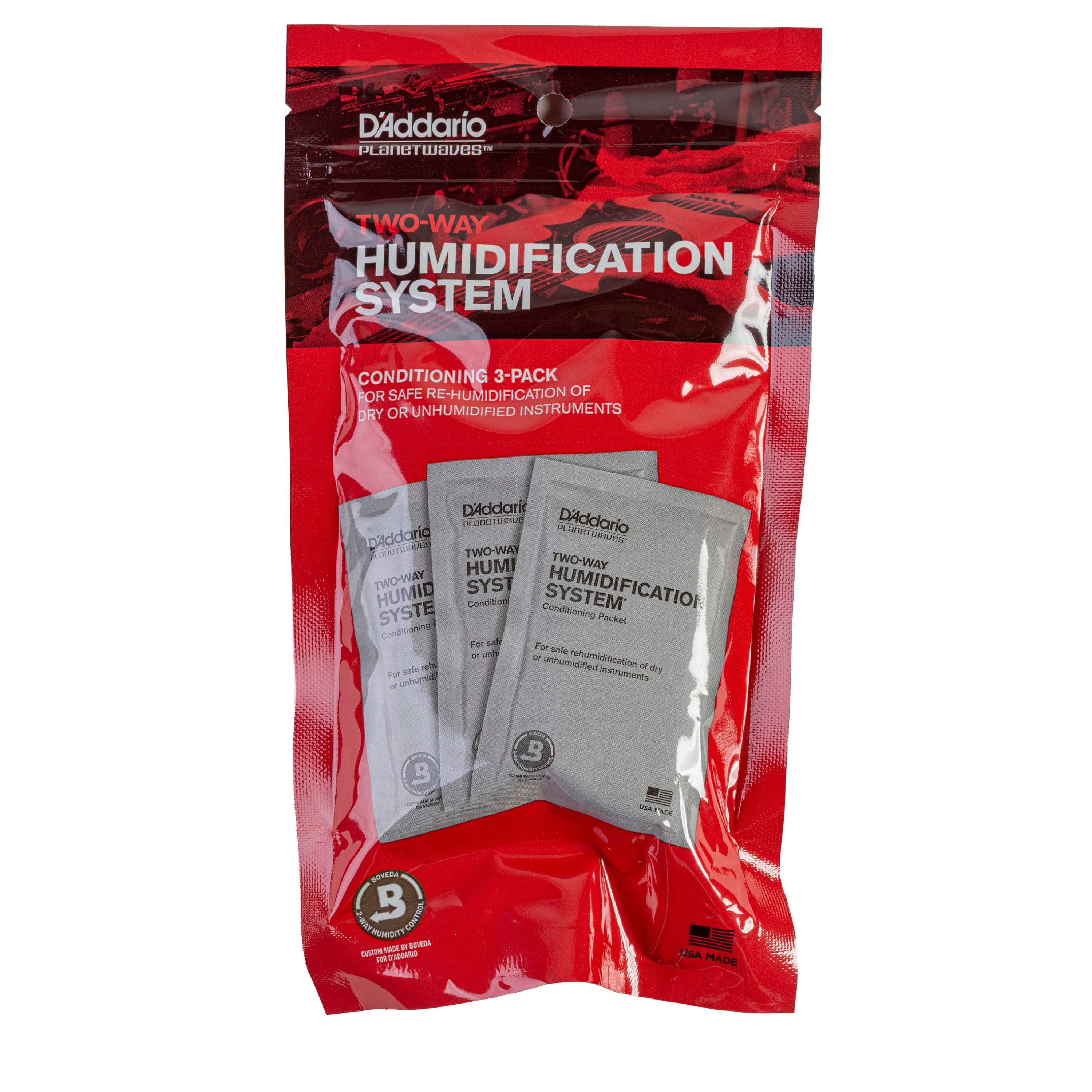 D'Addario Planet Waves Two-Way Humidification System, Humidipack Restore Replacements - 3 Pack