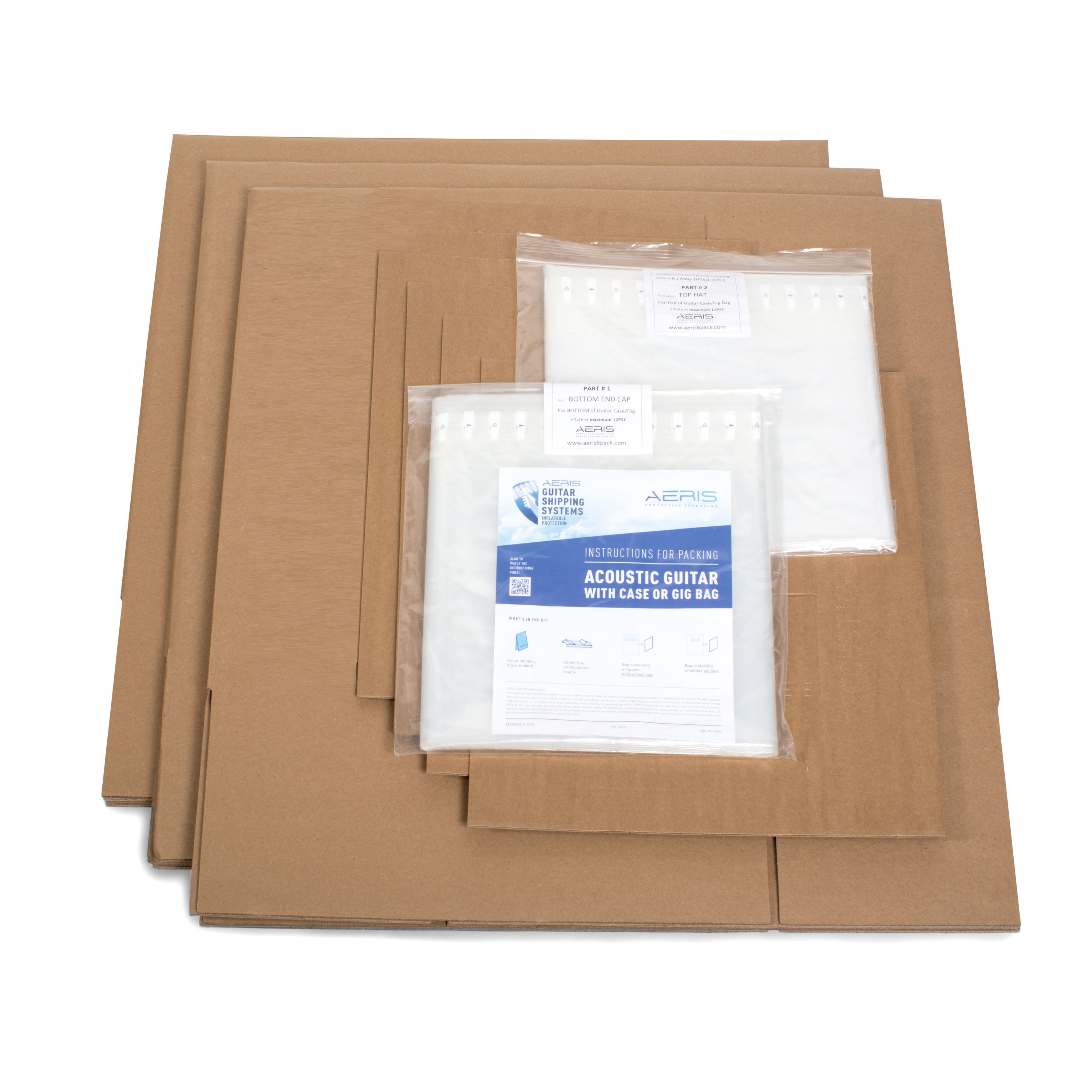 Acoustic Guitar Shipping System, 3-pack
