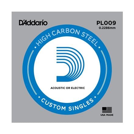 D'Addario Single Electric Guitar Strings, 0.009" Plain Steel