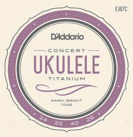 D'Addario Titanium Ukulele Strings, Concert (EJ87C)