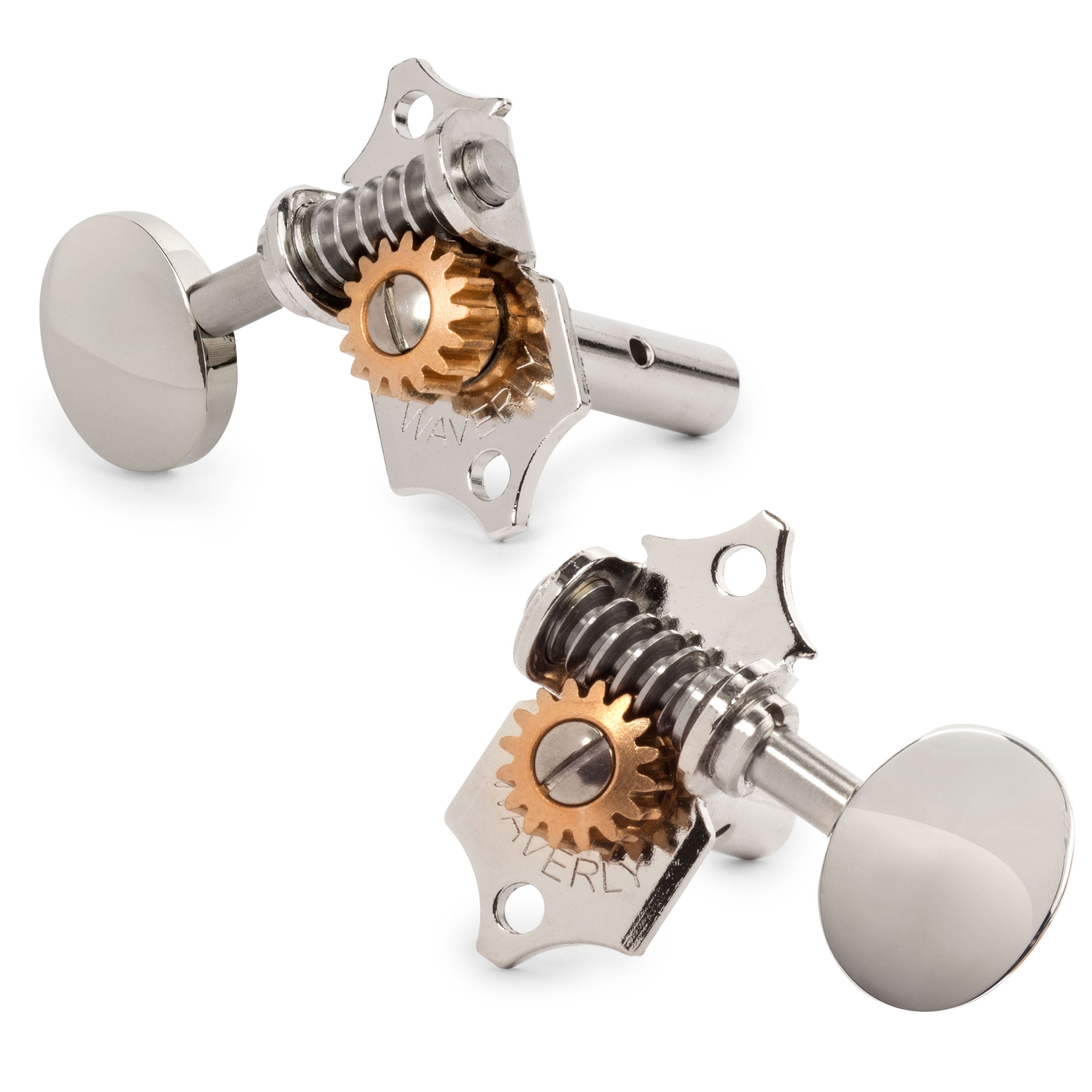 Waverly Guitar Tuners with Vintage Oval Knobs for Slotted Pegheads