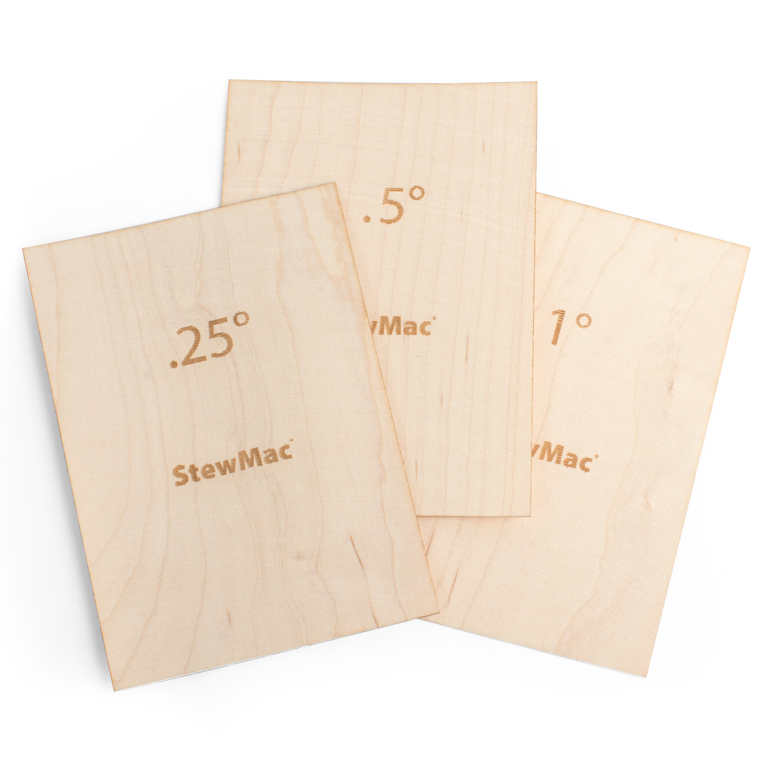 StewMac Neck Shims for Bass, Blank, Set of 3