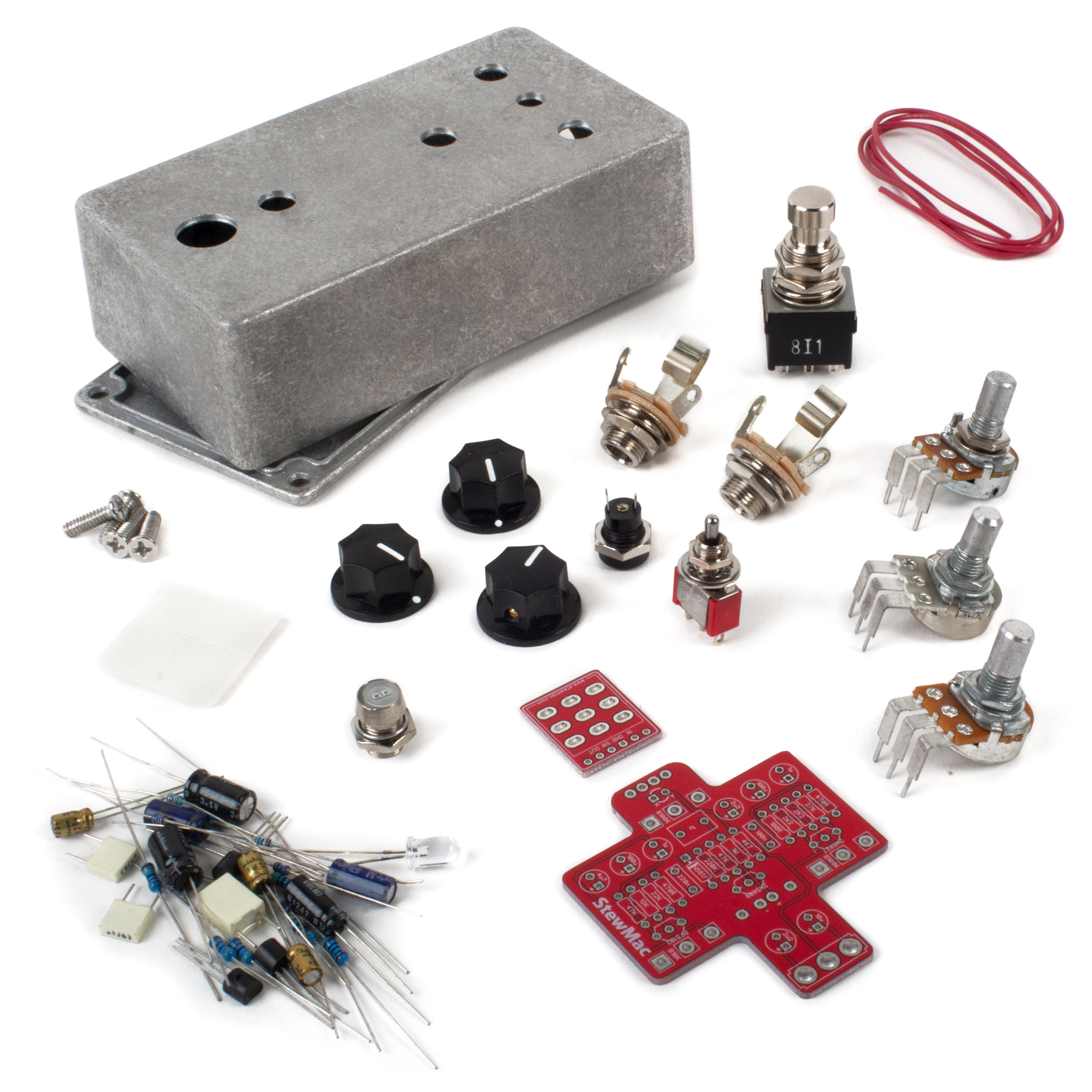 StewMac Fan Tremolo DIY Pedal Kit, With Bare Enclosure