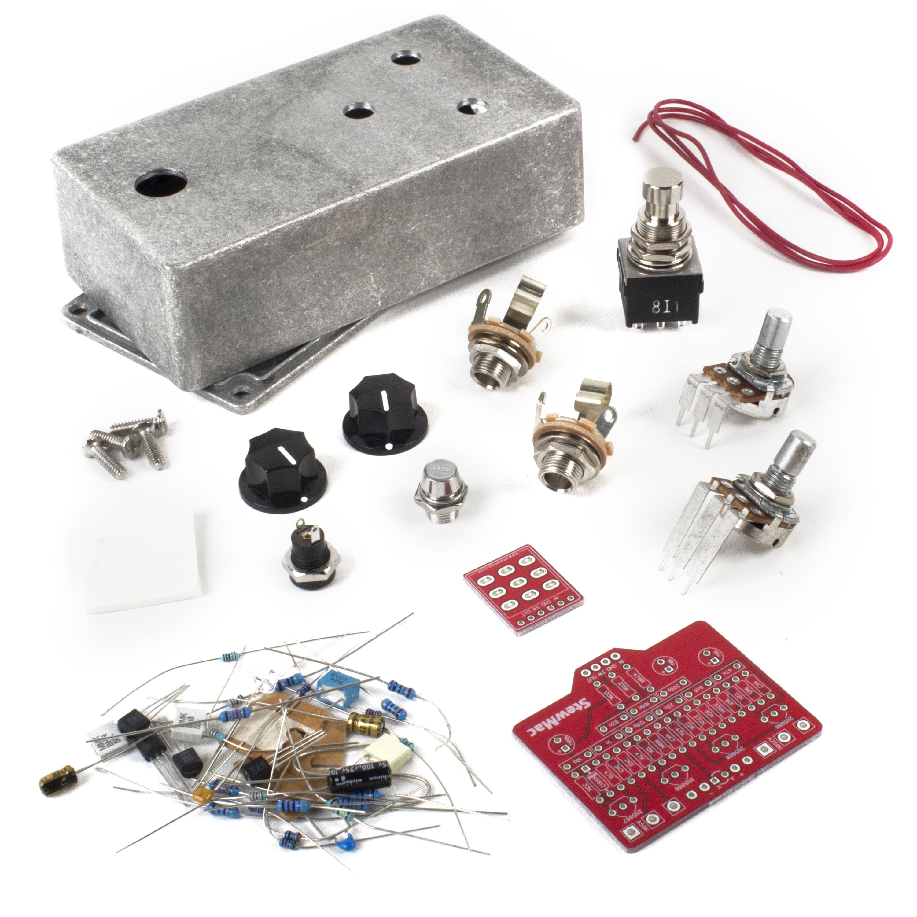 StewMac EC Expander DIY Pedal Kit, With Bare Enclosure