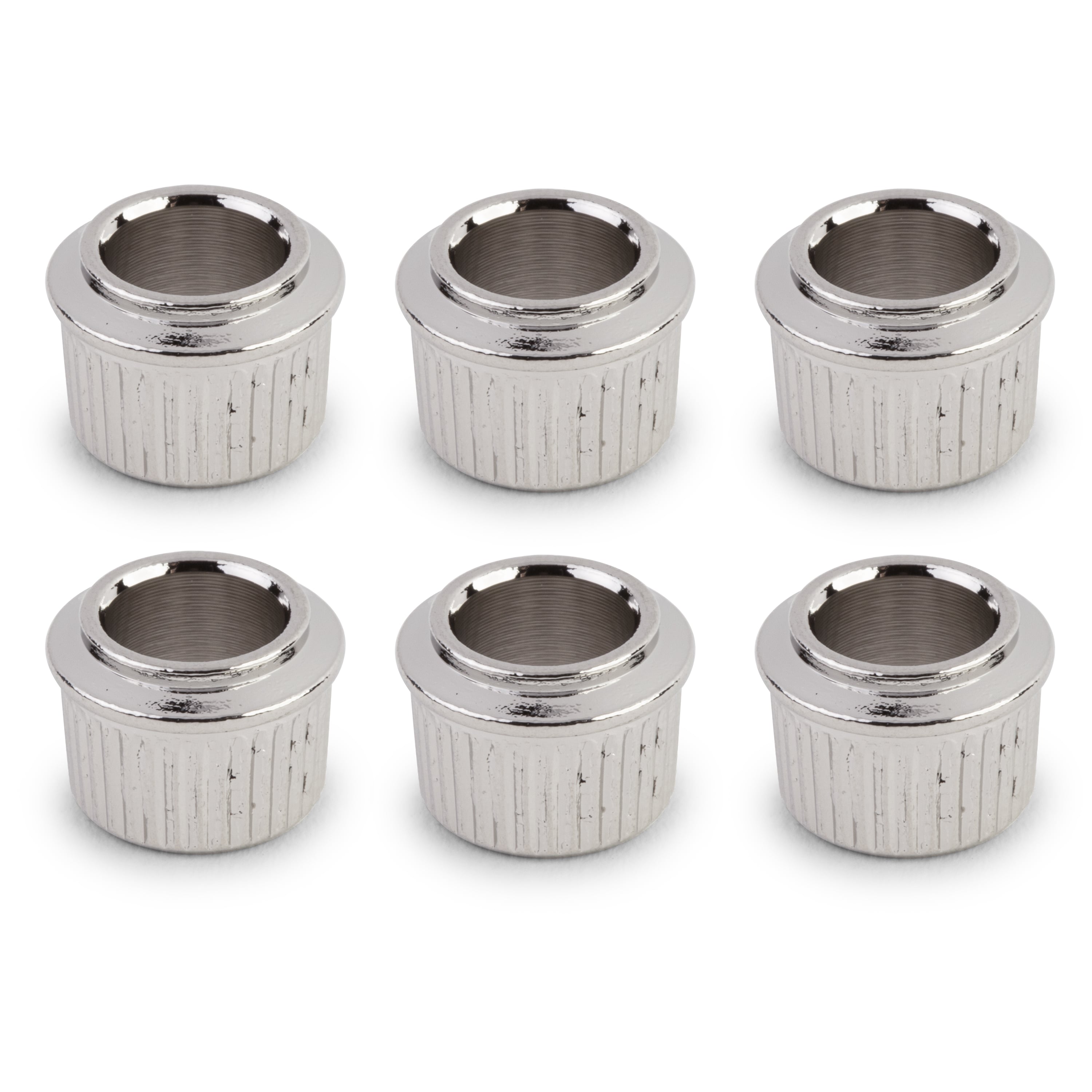 3/8" Conversion Tuner Bushing, Round, nickel, set of 6
