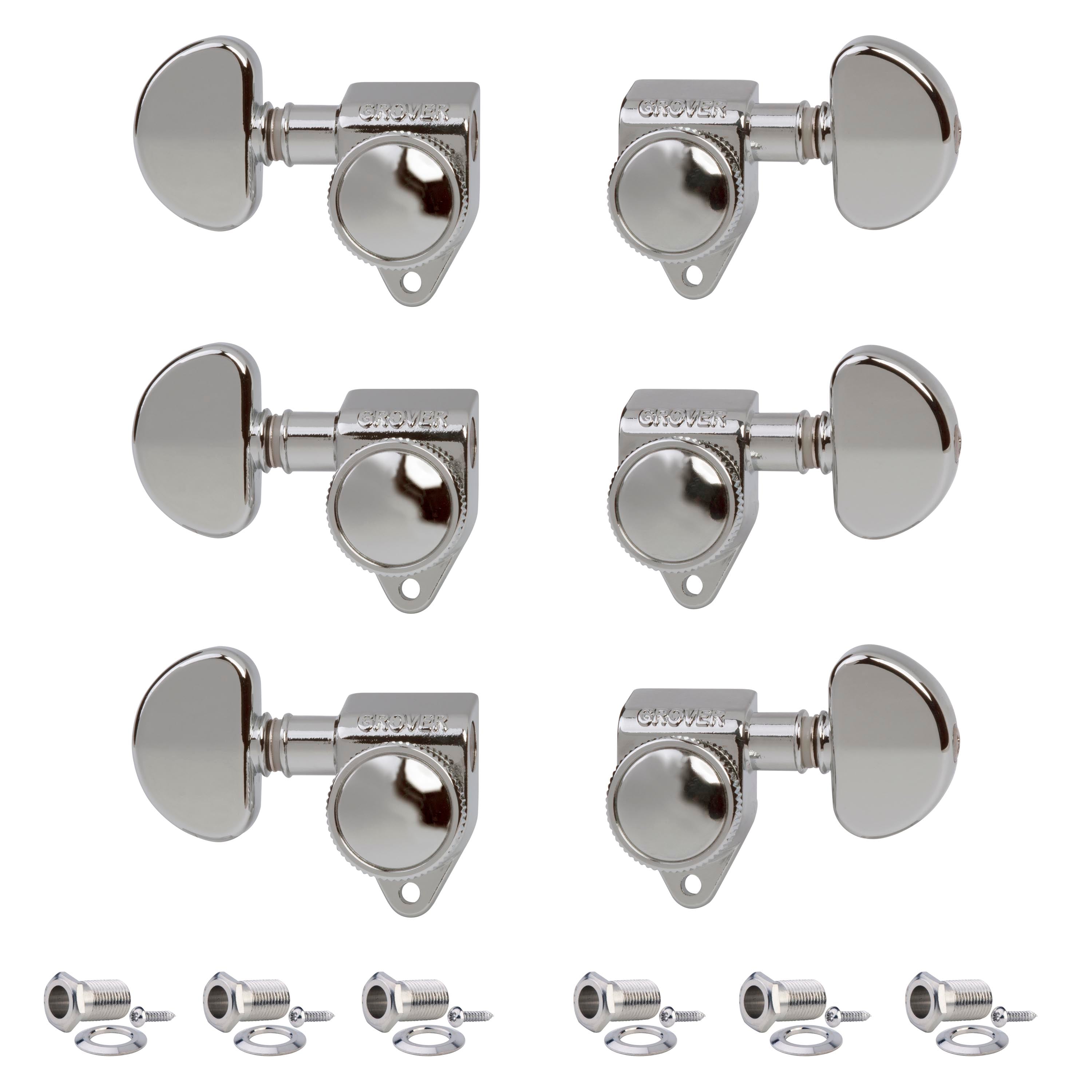 Grover Roto-Grip Locking Rotomatic (502 Series) 3+3 Tuners, Chrome