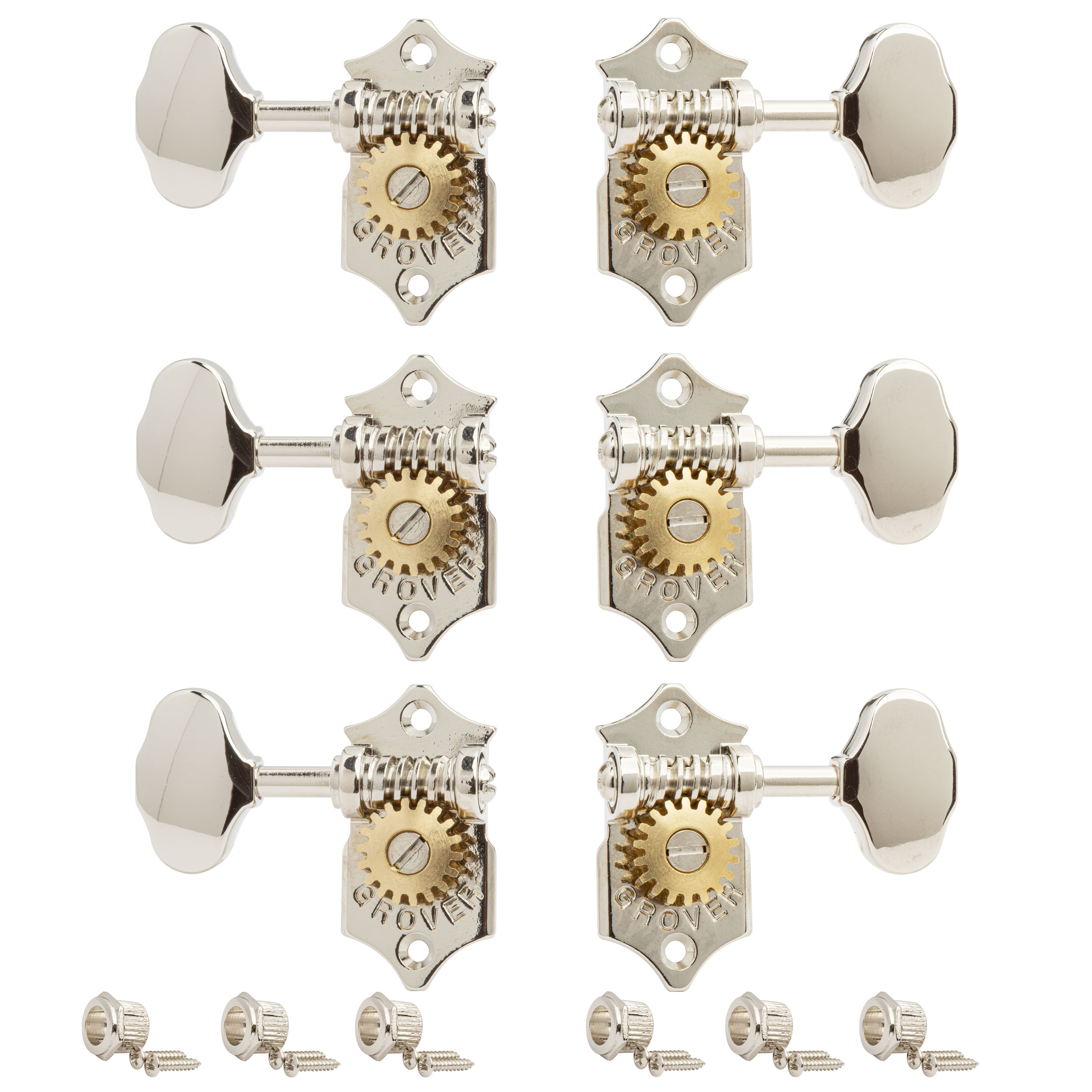 Grover 18:1 Sta-Tite (97-18 Series) 3+3 Tuners, Nickel