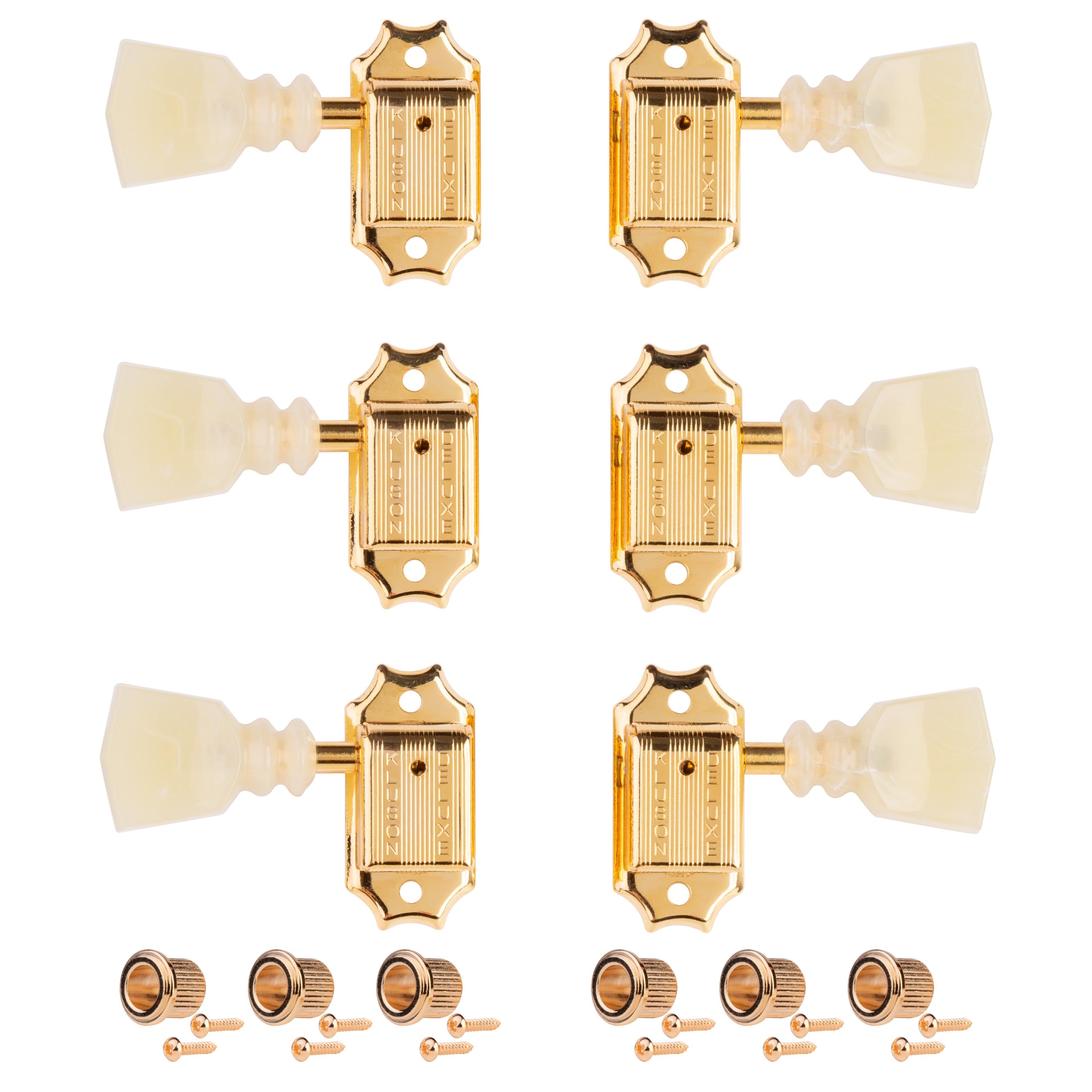 Kluson 3+3 Deluxe Series Tuners, Gold