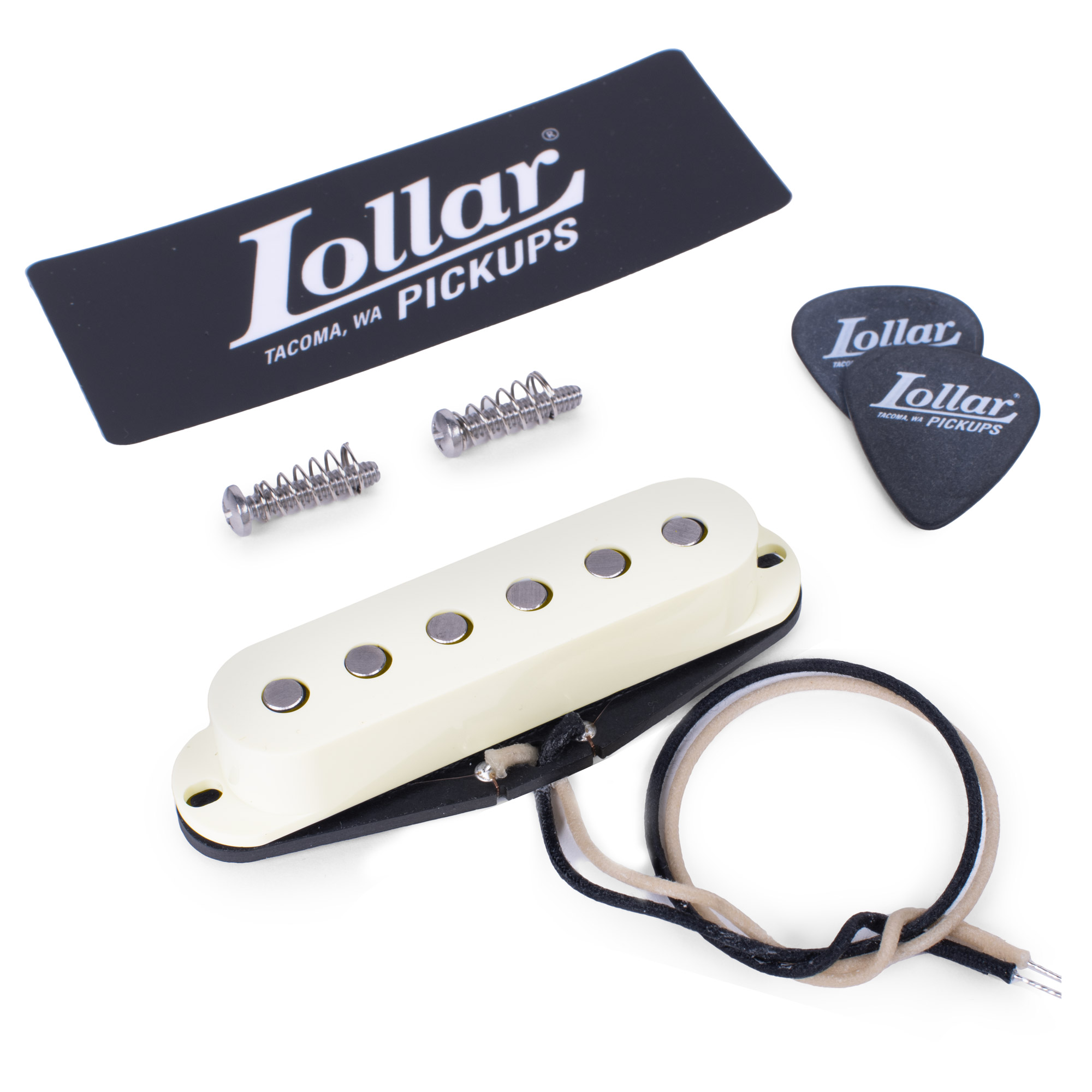 Lollar Pickups for Strat - Exclusively for StewMac, Neck Position, Parchment Cover