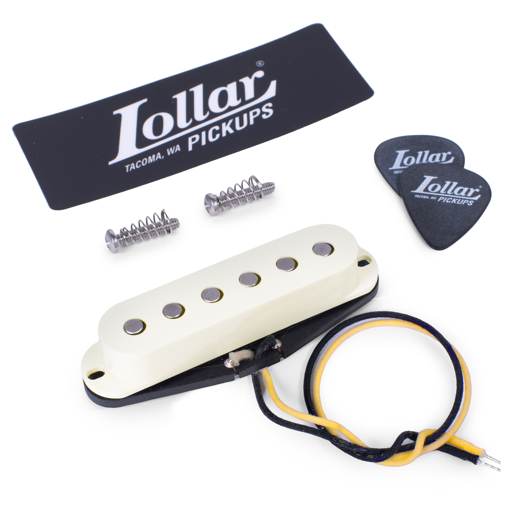 Lollar Pickups for Strat - Exclusively for StewMac, Middle Position, Parchment Cover