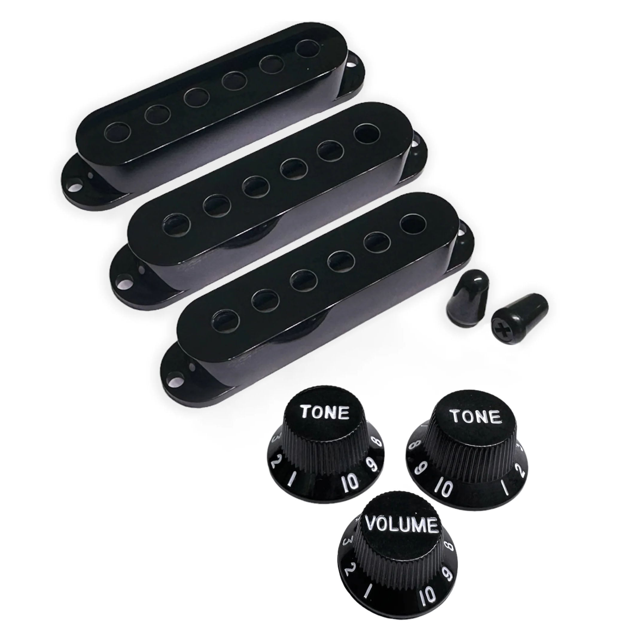  StewMac Knobs + Pickup Cover Set with Modern Spacing