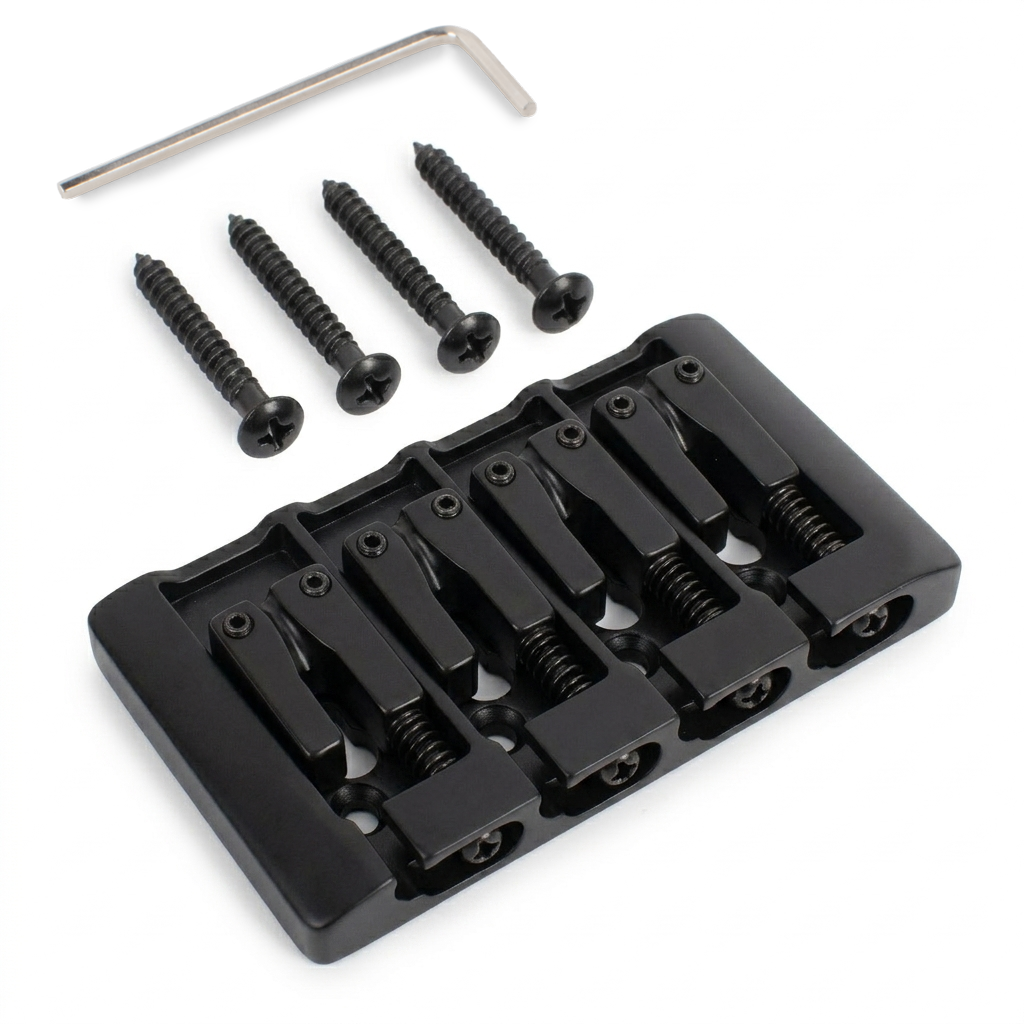 StewMac A-Style Bass Bridge, Black