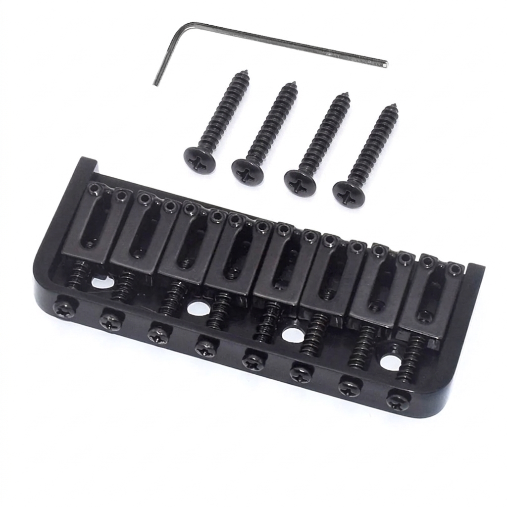 StewMac 8-String Hardtail Bridge, Black