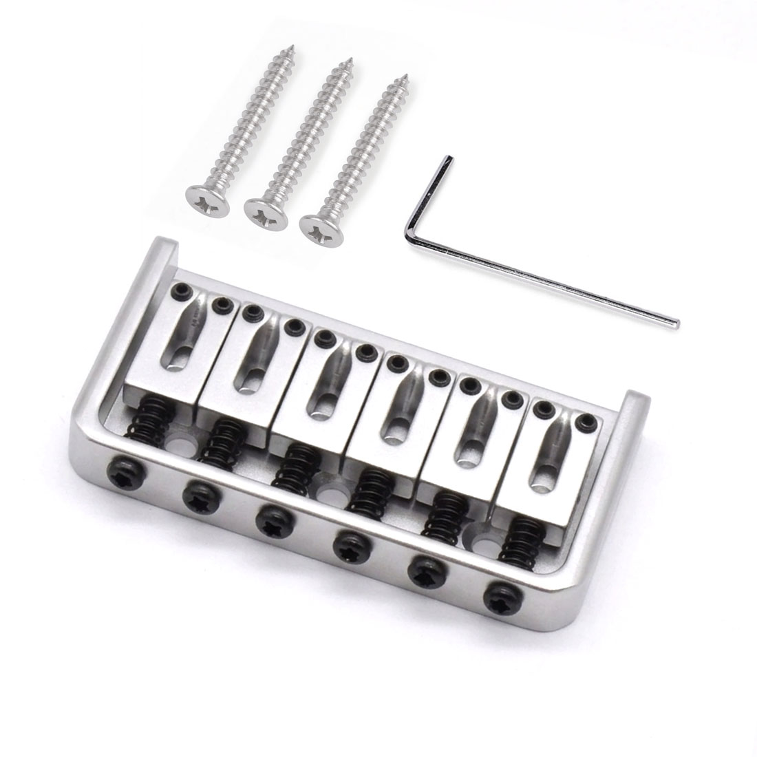 StewMac Hardtail Bridge, Satin Chrome