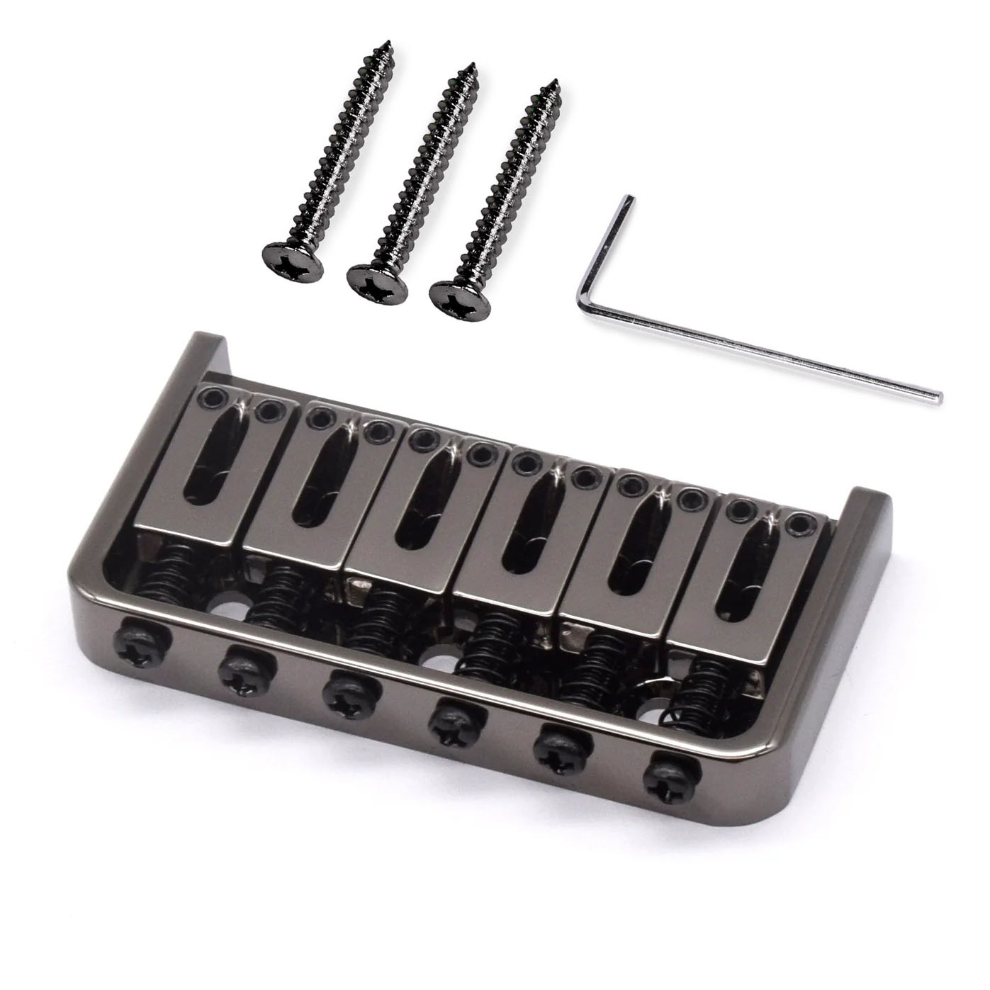 StewMac Hardtail Bridge, Black Nickel