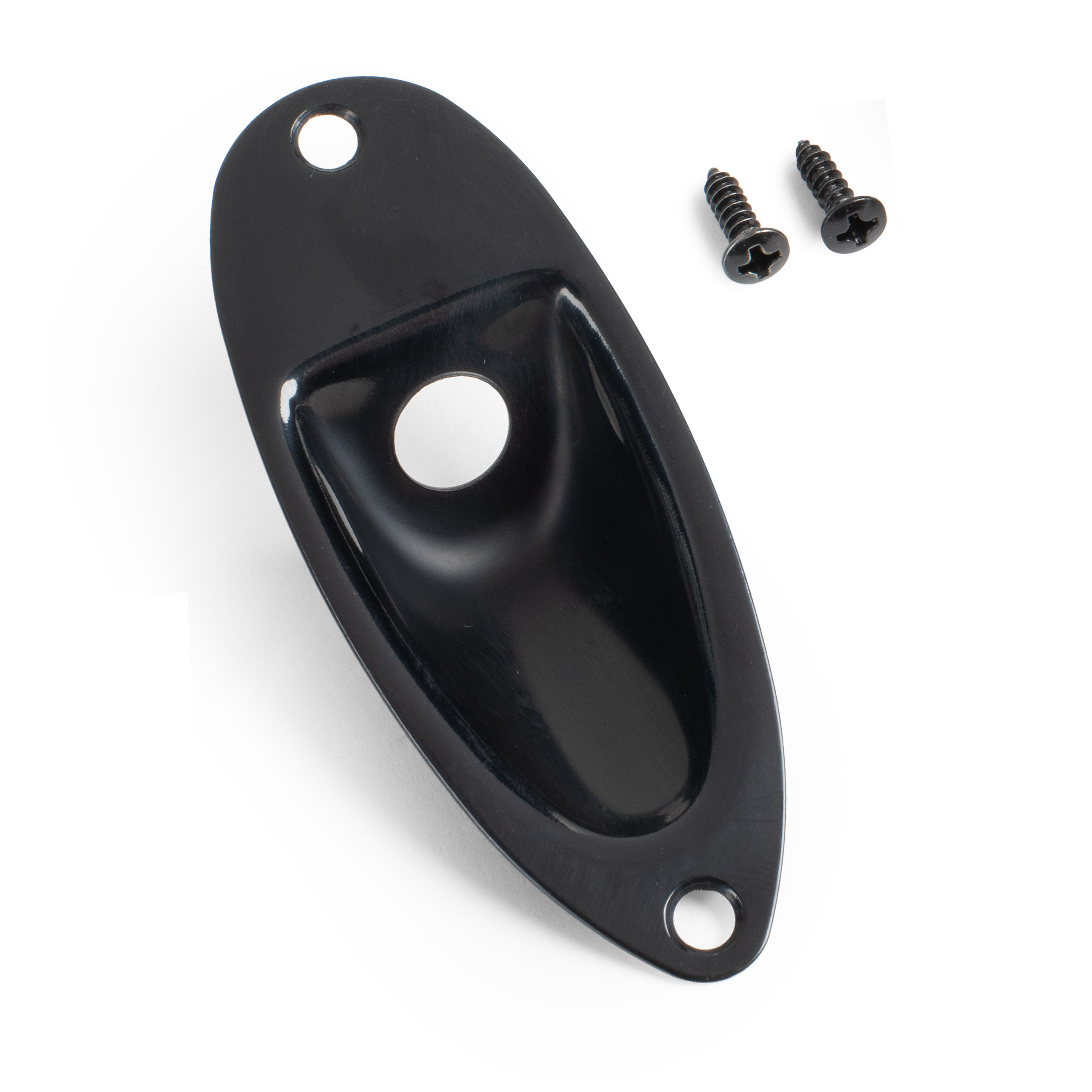 StewMac Jack Plate for Strat, Black