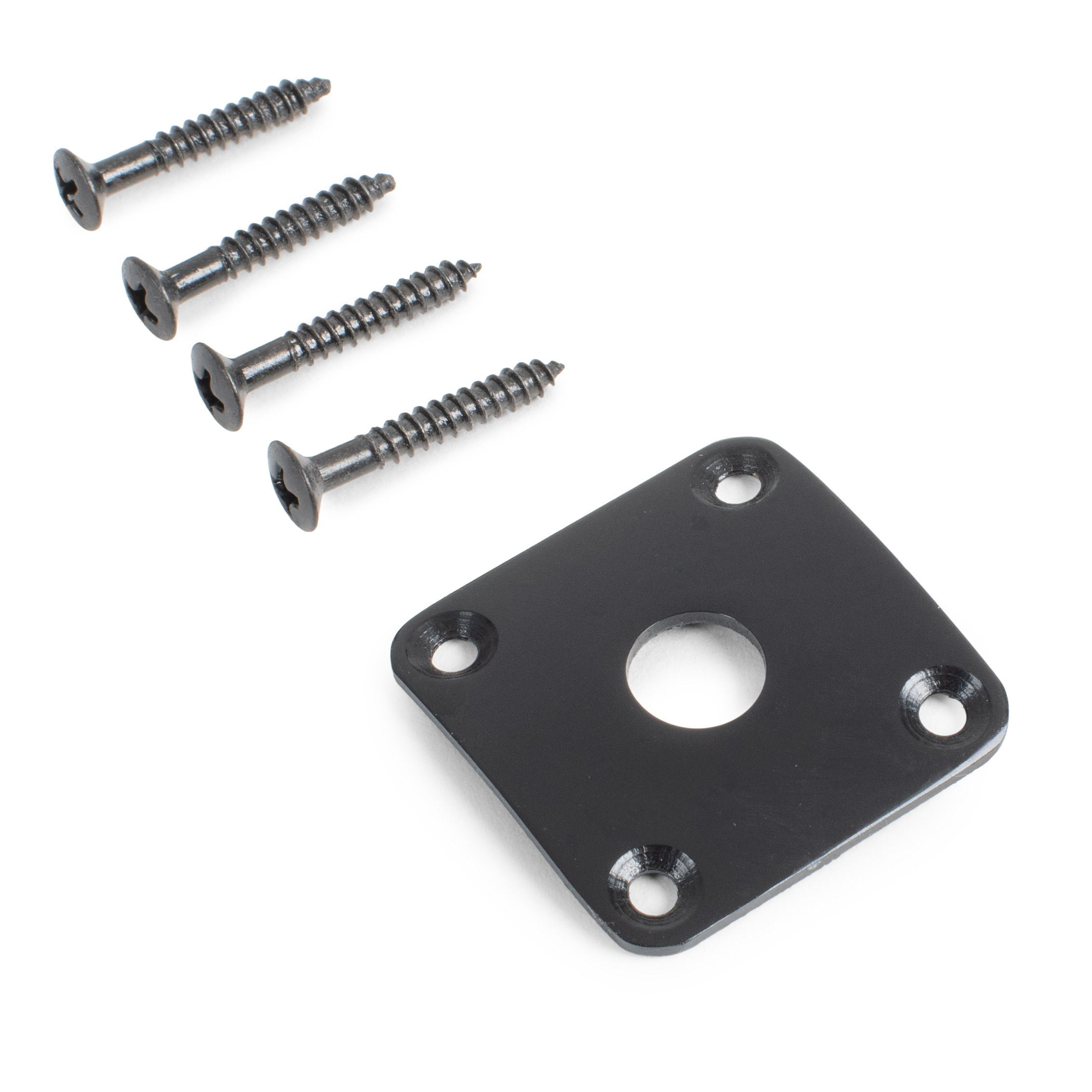 StewMac Jack Plate for Gibson® Les Paul®, Black