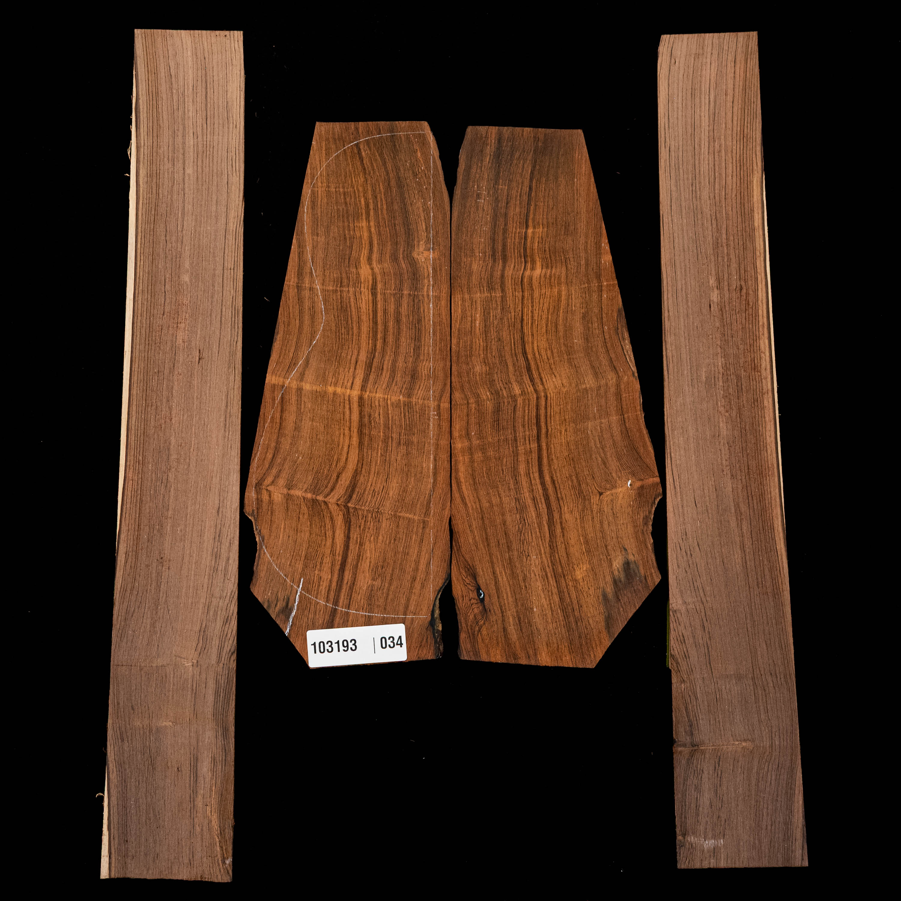 Brazilian Rosewood Back + Side Set - 034