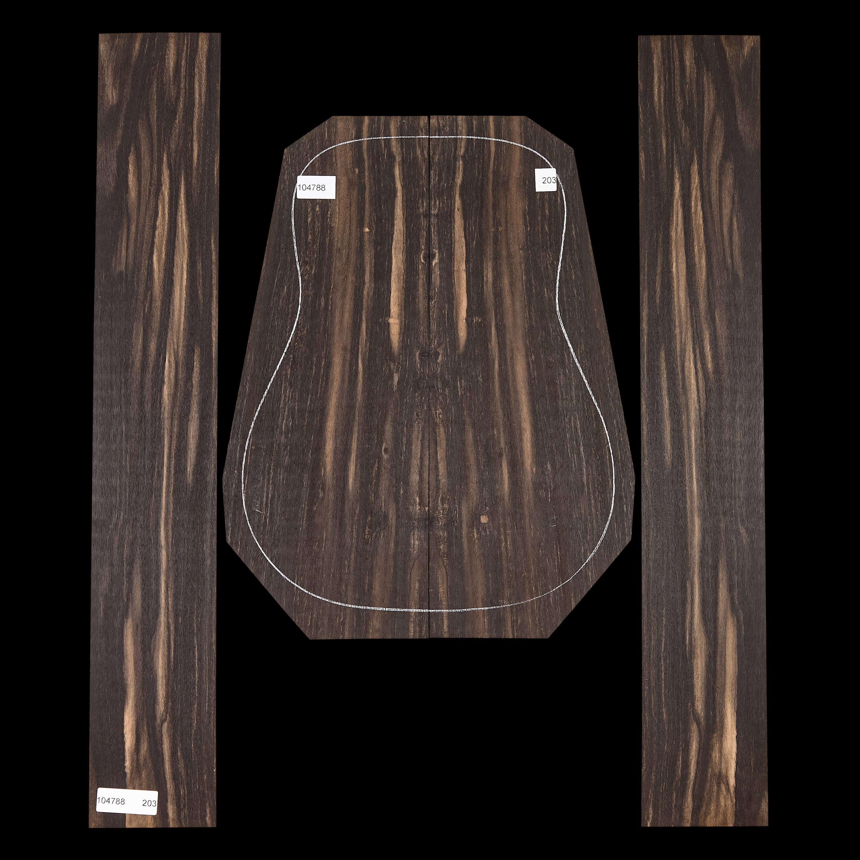 Crelicam Ebony Back + Side Set - 203
