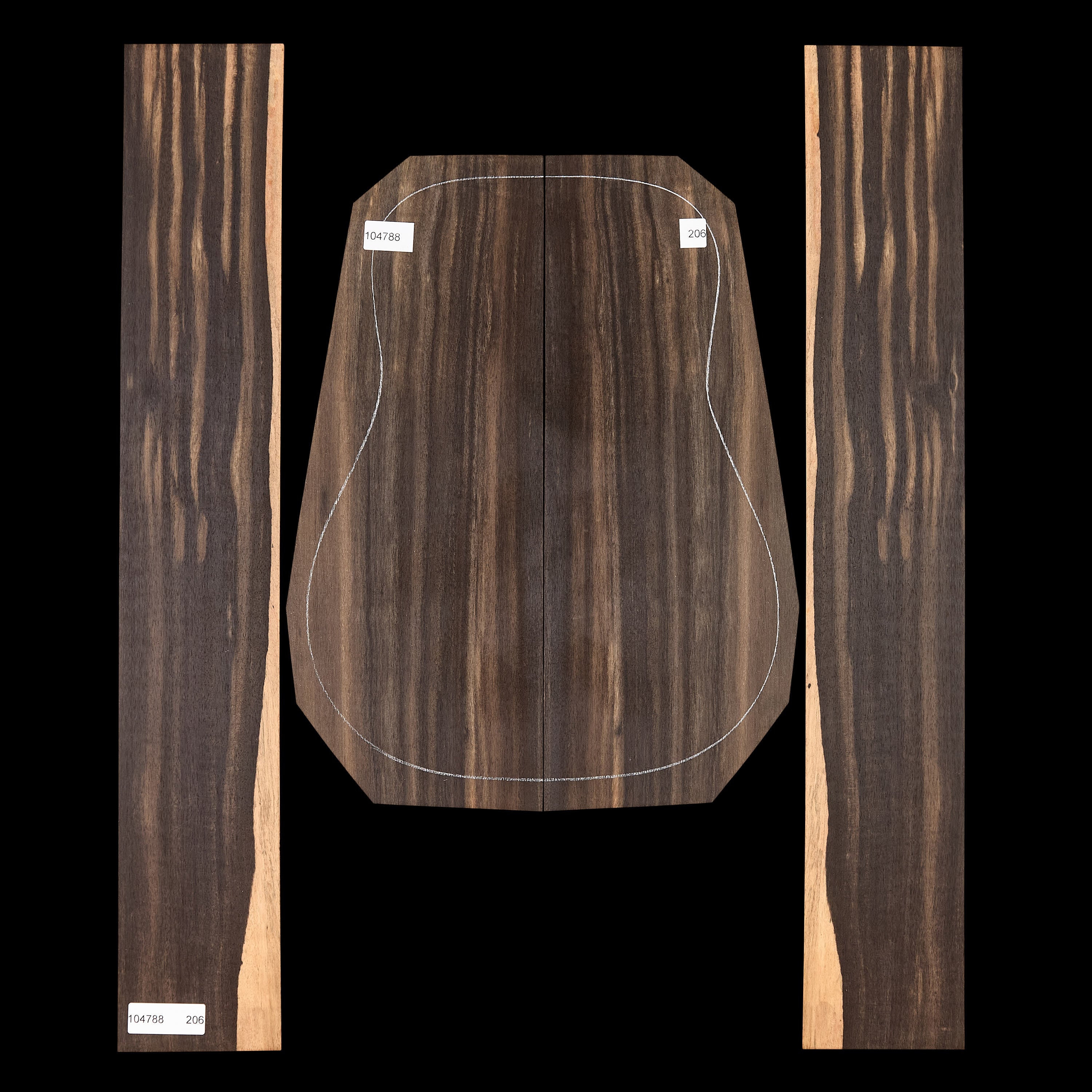 Crelicam Ebony Back + Side Set - 206