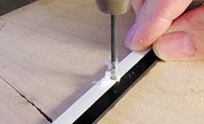 Photo: marking the hole positions