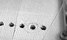 Holes drilled
