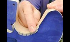 Taping the exposed maple edge