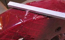 Filing the dried fills