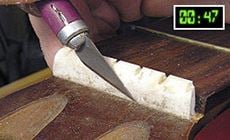 Scribing with an X-Acto blade