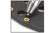 Eyelet facing up